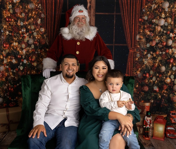 family picture, Santa with family